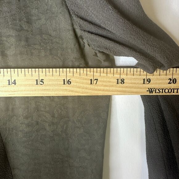 Comptoir Des Cotonniers Shirt Dress Women 6 Brown Mixed Media Corpcore Twee NWOT - Picture 5 of 11